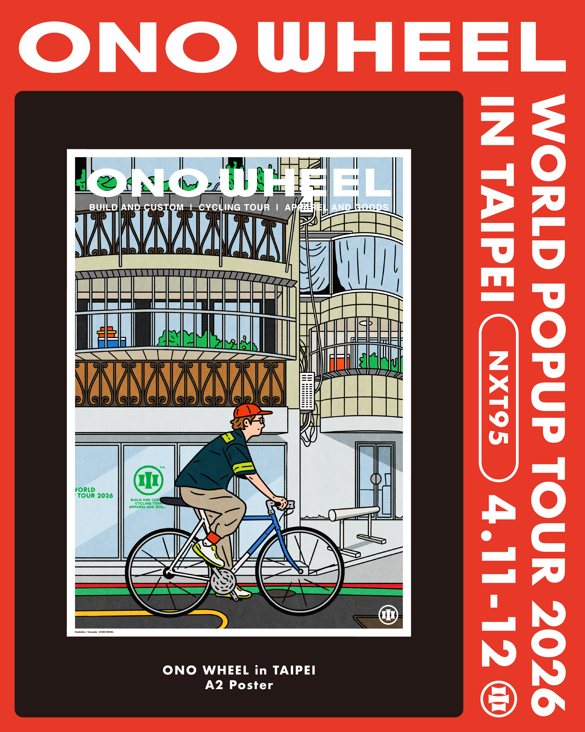 A2 POSTER 「WORLD POPUP TOUR 2026 Taipei」by yunoske – ONO WHEEL