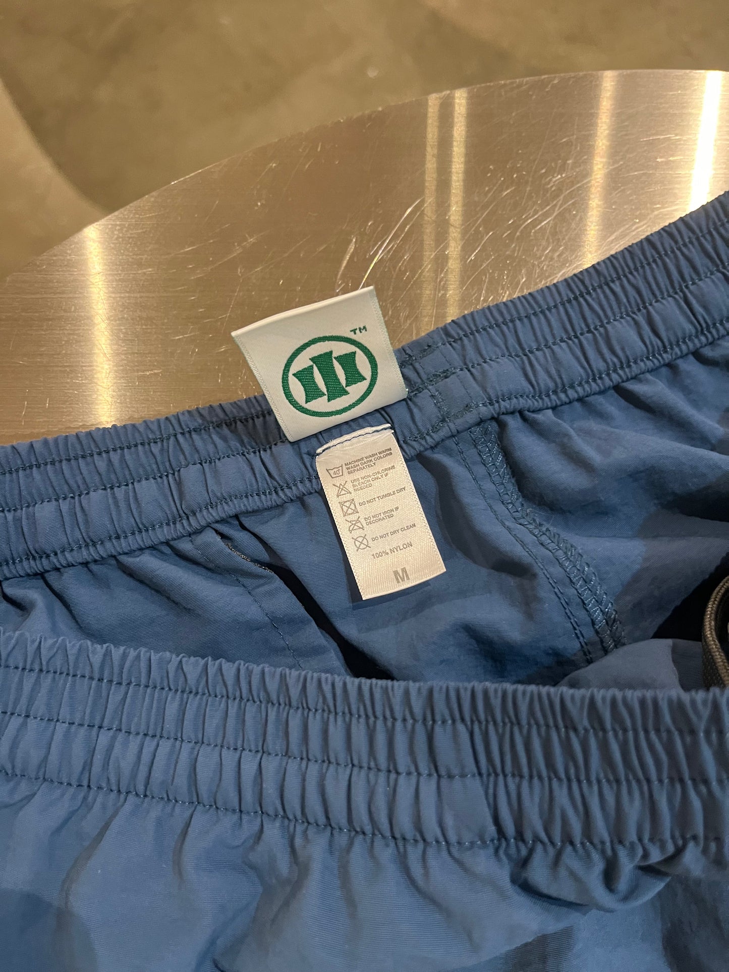 Reflector nylon half pants(mist blue)