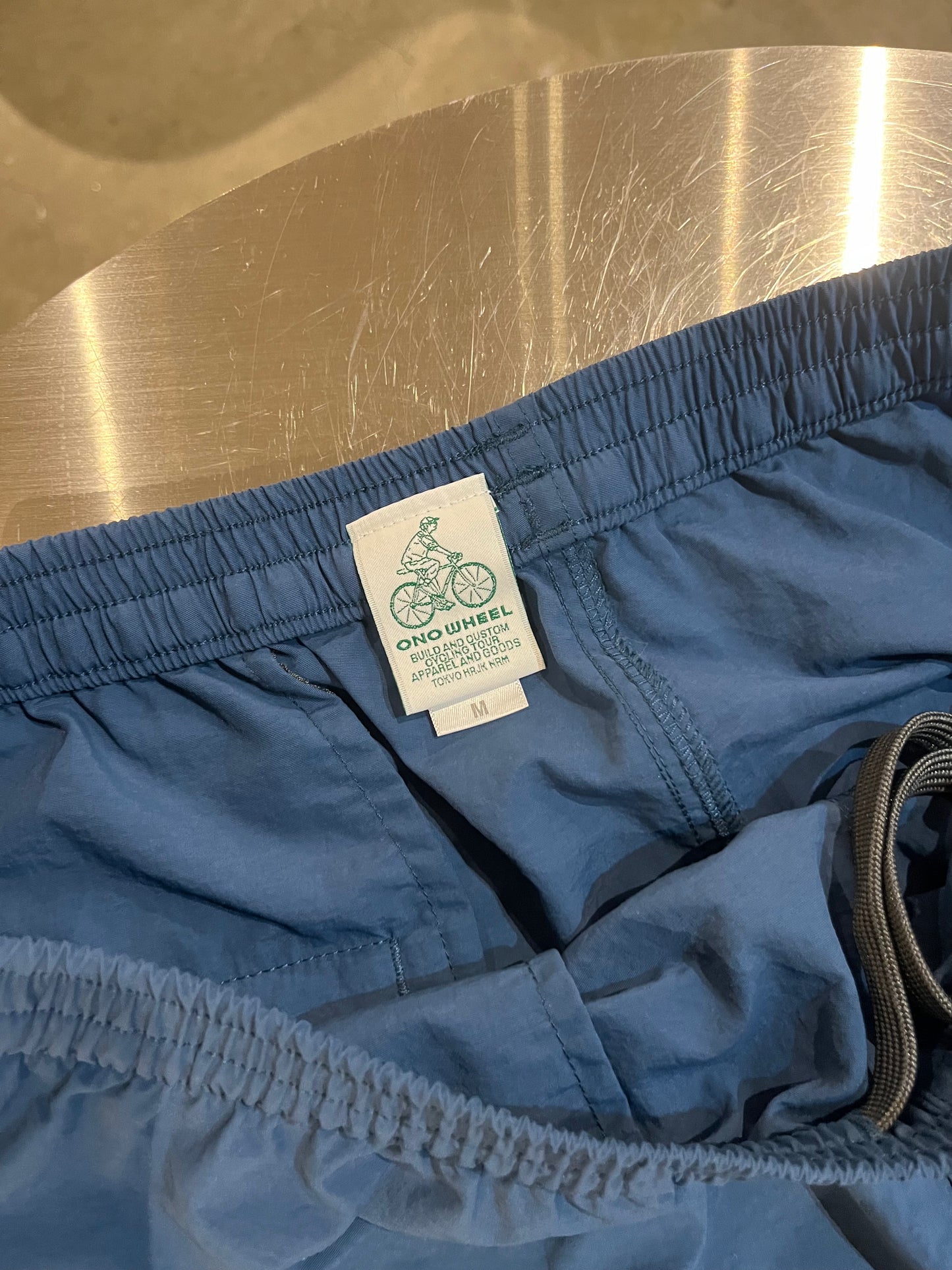 Reflector nylon half pants(mist blue)