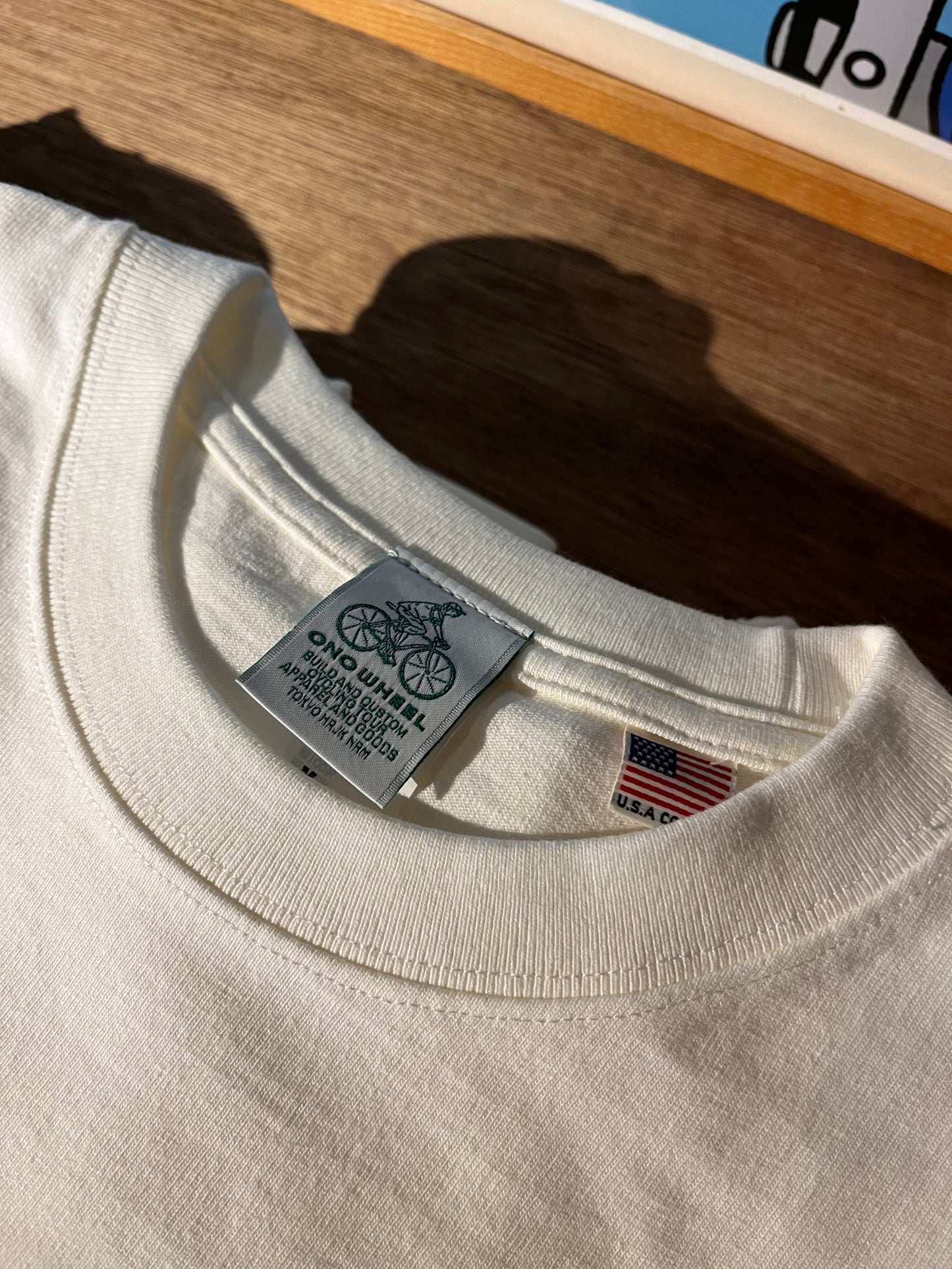 OW 8.1ozロングスリーブTシャツ(White×Green)